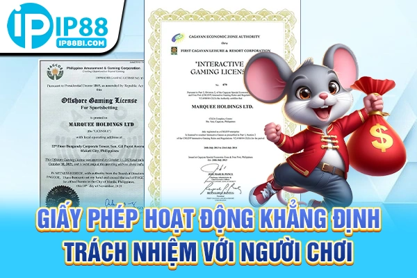 Giấy phép hoạt động khẳng định trách nhiệm với người chơi